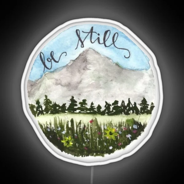 Be Still Rest Christian Quote RGB Neon Sign