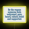 Welcome Sign with Vibrant RGB Neon Lights for Emotional Support