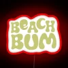 Vibrant Beach Vibes Neon Sign with Colorful RGB LED Lighting