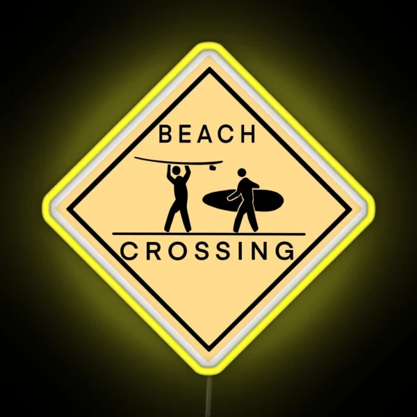 Beach Crossing RGB Neon Sign