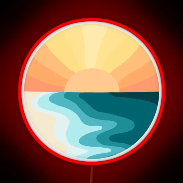 Beach Sunset RGB Neon Sign