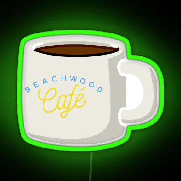 Beachwood Cafe Mug RGB Neon Sign
