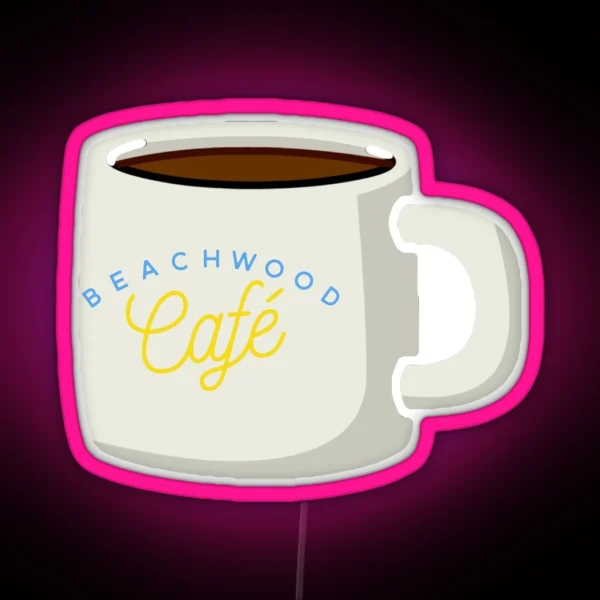 Beachwood Cafe Mug RGB Neon Sign