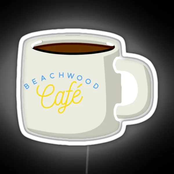 Beachwood Cafe Mug RGB Neon Sign