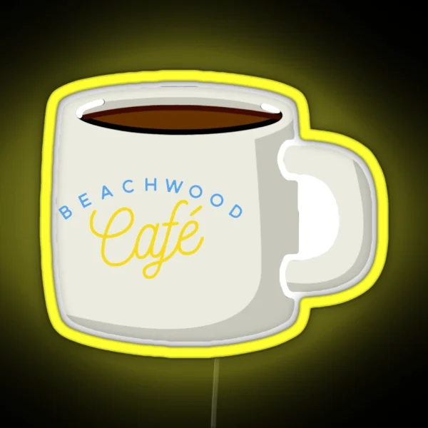 Beachwood Cafe Mug RGB Neon Sign