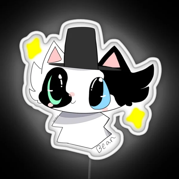 Bean The Cat OC Commision RGB Neon Sign