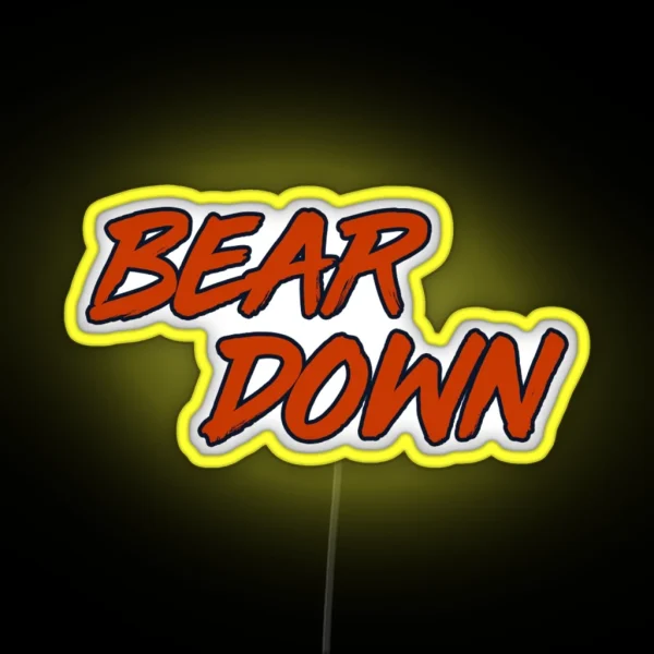 Bear Down RGB Neon Sign