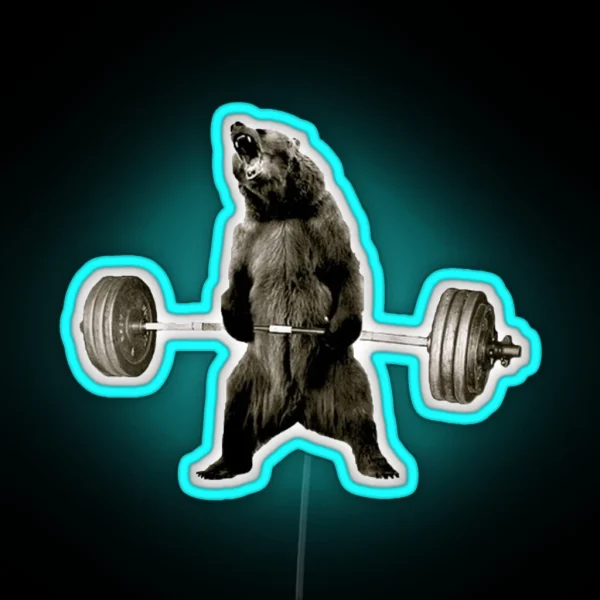 Bear Gains RGB Neon Sign