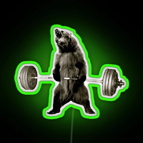 Bear Gains RGB Neon Sign