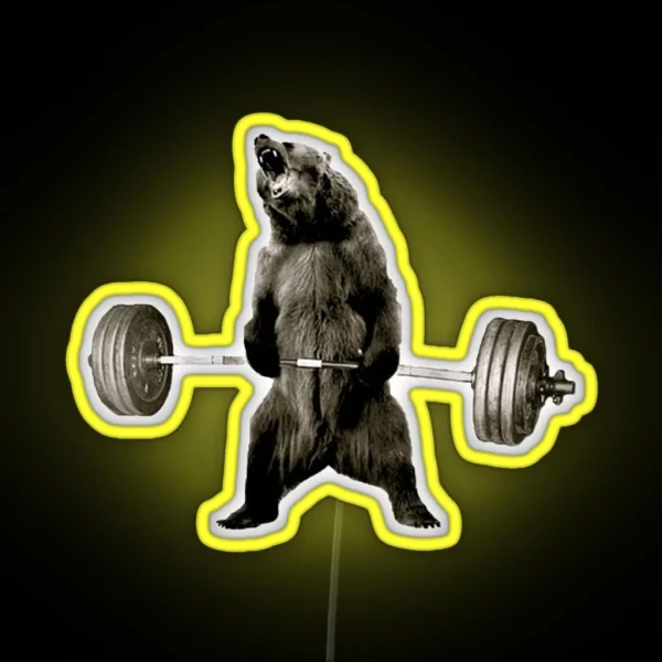 Bear Gains RGB Neon Sign