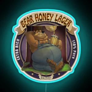 Bear Honey Lager RGB Neon Sign