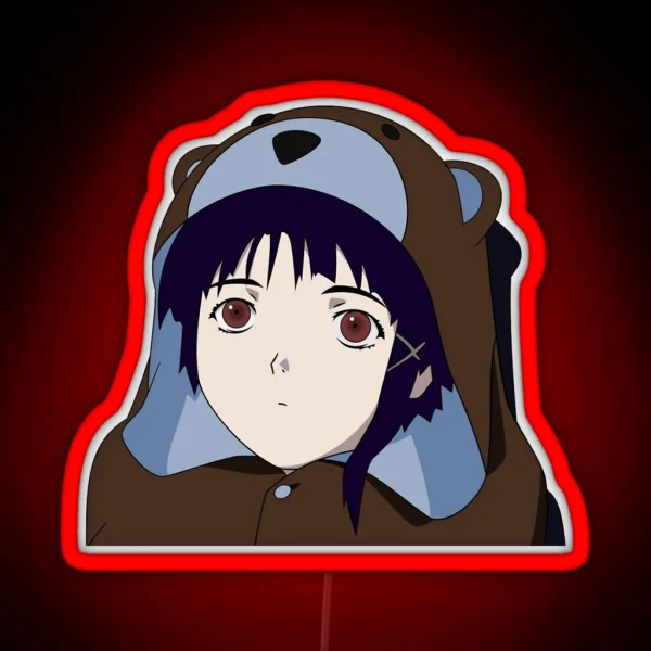 Bear Suit Lain RGB Neon Sign