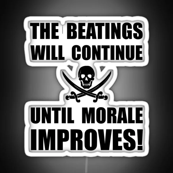 Beatings Morale Improve RGB Neon Sign