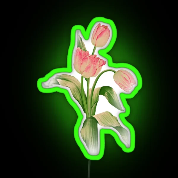 BEAUTIFUL TULIPS RGB Neon Sign