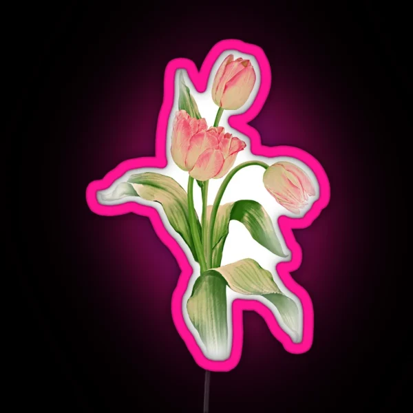 BEAUTIFUL TULIPS RGB Neon Sign