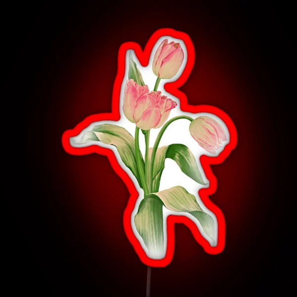 BEAUTIFUL TULIPS RGB Neon Sign