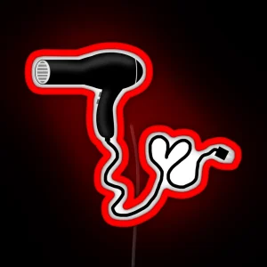 Beauty And Style II Blow Dryer RGB Neon Sign