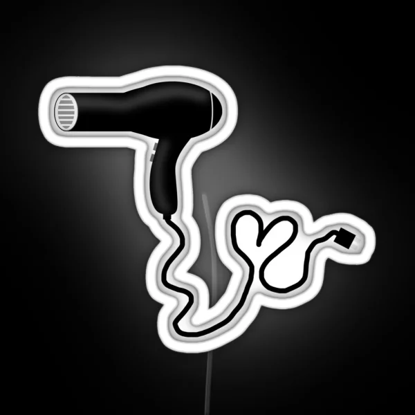 Beauty And Style II Blow Dryer RGB Neon Sign
