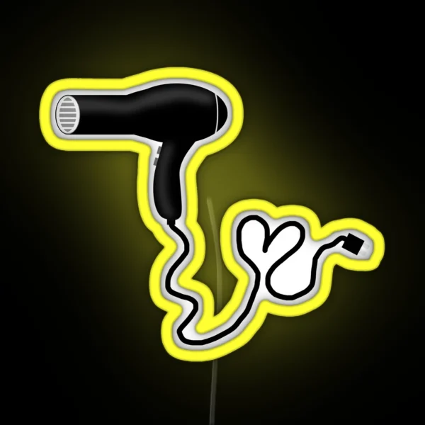 Beauty And Style II Blow Dryer RGB Neon Sign