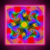 Dynamic color-changing 5-point starburst LED neon light art display.
