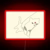 Whimsical cat silhouette in colorful, hand-painted line art design.