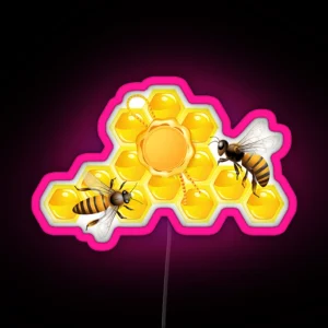 Bee Honey RGB Neon Sign