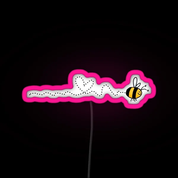 Bee Love Trail RGB Neon Sign