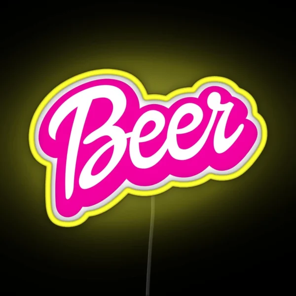 Beer Barbie Style RGB Neon Sign