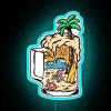 Neon beer bar decorations for tropical beach themed parties