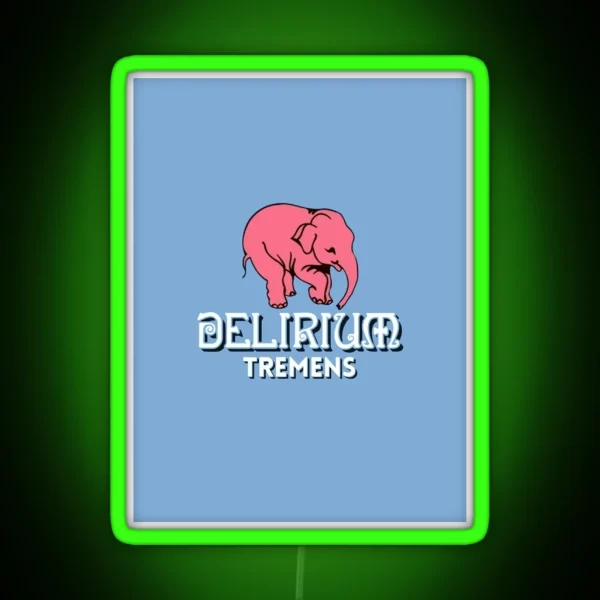 Beer Delirium Tremens Logo Graphic RGB Neon Sign