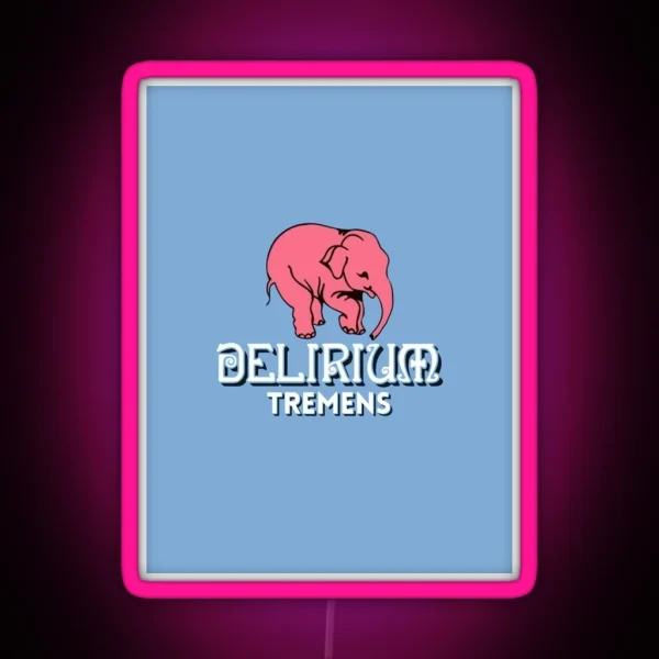 Beer Delirium Tremens Logo Graphic RGB Neon Sign
