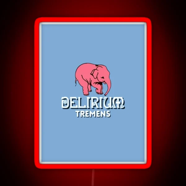 Beer Delirium Tremens Logo Graphic RGB Neon Sign