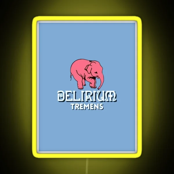 Beer Delirium Tremens Logo Graphic RGB Neon Sign