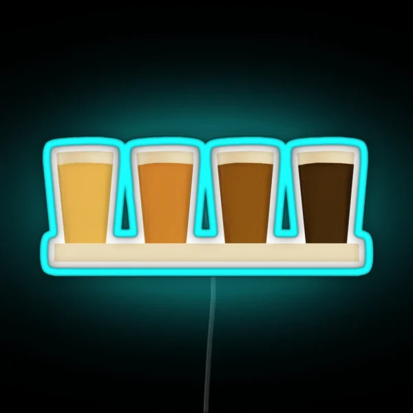Beer Flight Tasting Paddle RGB Neon Sign