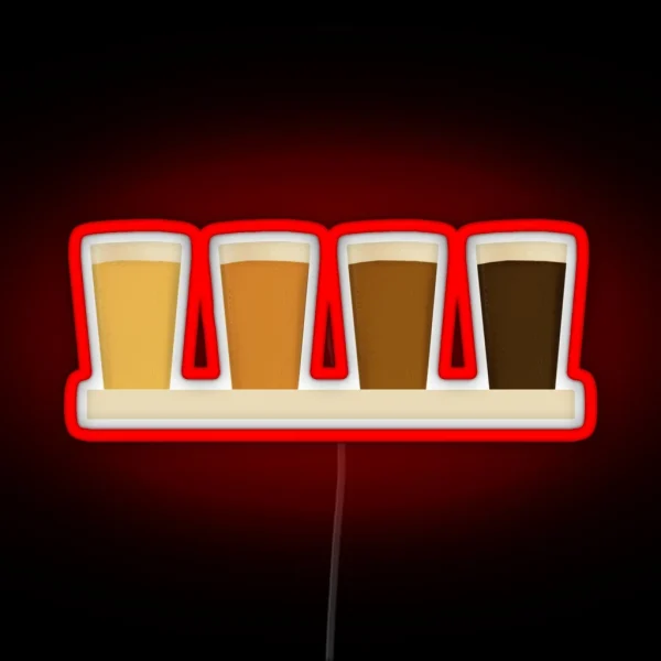 Beer Flight Tasting Paddle RGB Neon Sign