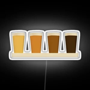 Beer Flight Tasting Paddle RGB Neon Sign