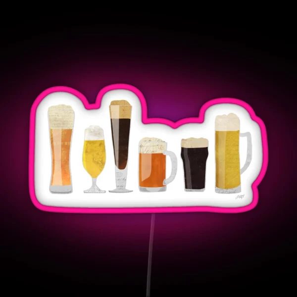 Beer Glasses RGB Neon Sign