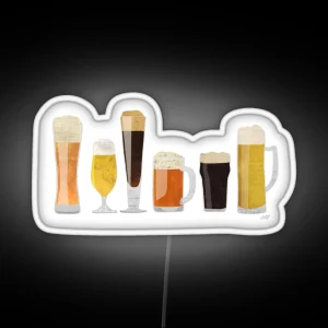 Beer Glasses RGB Neon Sign