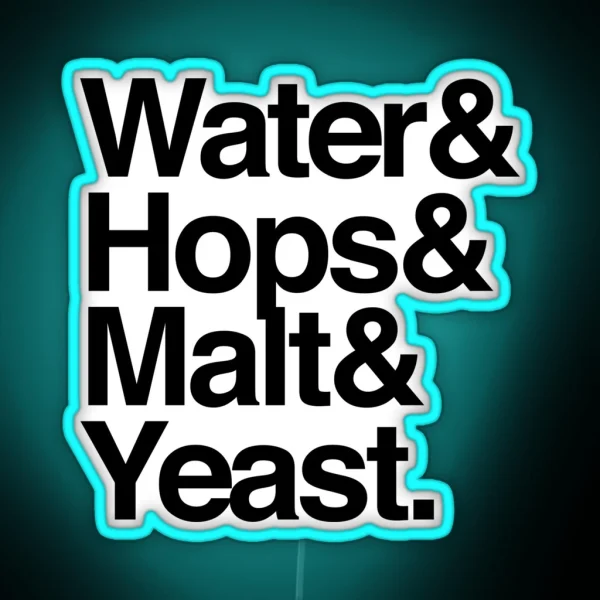 Beer Ingredients RGB Neon Sign