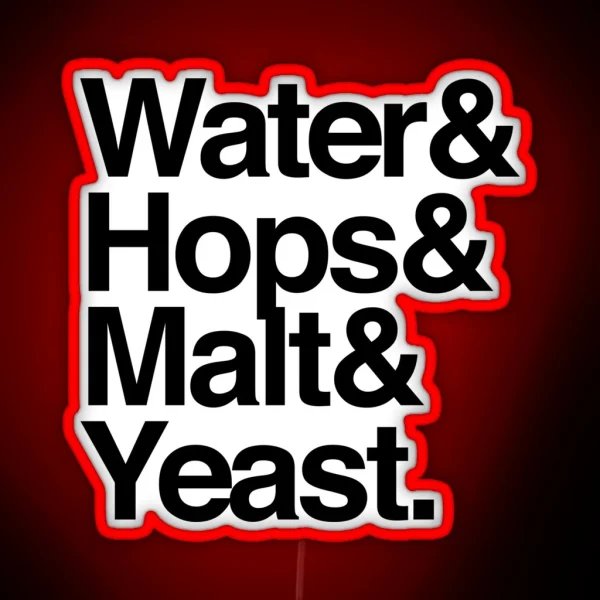 Beer Ingredients RGB Neon Sign