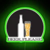 RGB neon beer bar pub sign with colorful glowing design