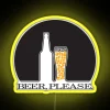 RGB LED Neon Sign with Customizable Beer Please Text Display
