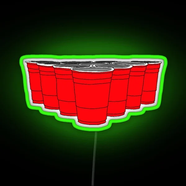 Beer Pong RGB Neon Sign