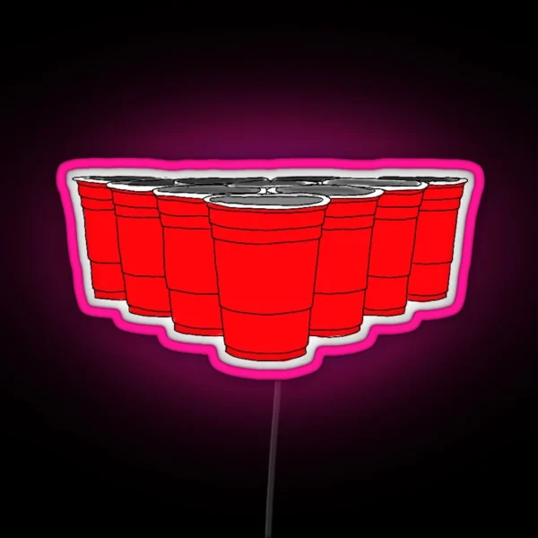 Beer Pong RGB Neon Sign
