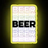 RGB LED Neon Sign Displaying Color Changing Repeating Beer Messages