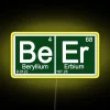 Color changing RGB beer pub sign with neon LED glow