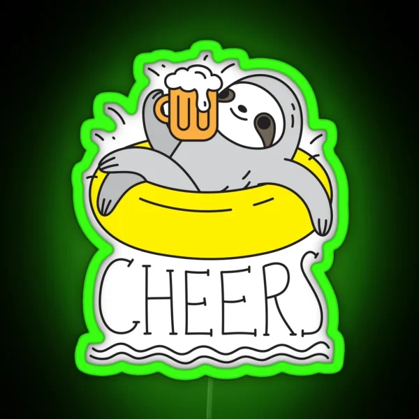 Beer Sloth RGB Neon Sign