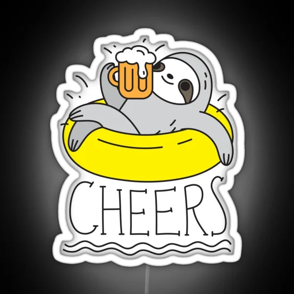 Beer Sloth RGB Neon Sign