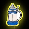 Neon beer stein bar decor RGB LED illuminated sign
