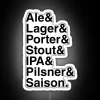 Neon bar sign featuring colorful RGB beer styles artwork interior design